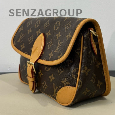 Louis Vuitton Diane Monogram Shoulder Crossbody Bag Brown Gold Hardware