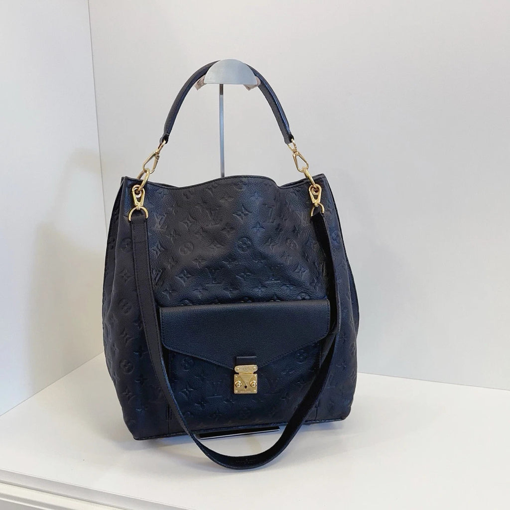 Louis Vuitton Métis Hobo 3Ways Top Handle Shoulder Crossbody Black Gold Women