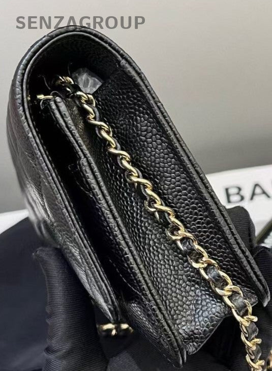 Chanel woc Leather Shoulder Crossbody Bag Women Black