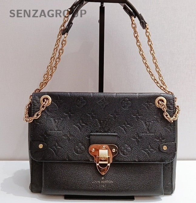 Louis Vuitton Vavin PM Monogram Chain Shoulder Bag Black Gold Women Classic