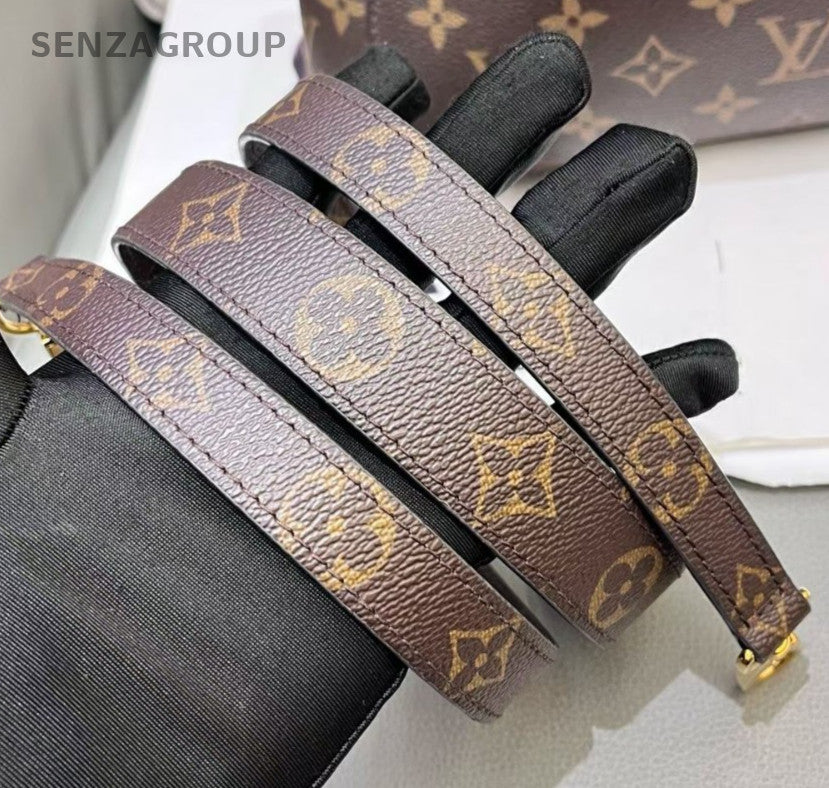 Louis Vuitton Montaigne BB Monogram Top Handle Bag Crossbody Brown Women Classic