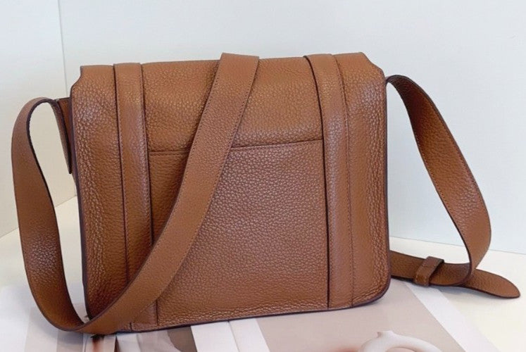 Hermes Steve PM TC Leather Shoulder bag Crossbody Brown Gold