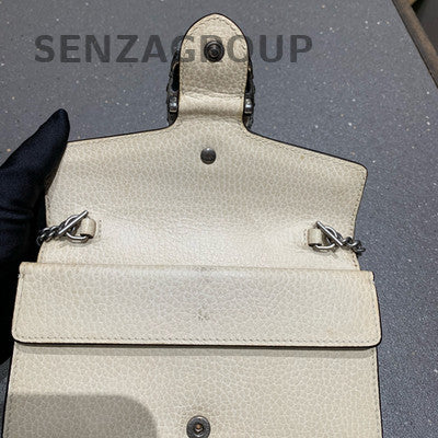 Gucci Dionysus Mini Chain Bag in White with Silver Hardware - Classic Women's