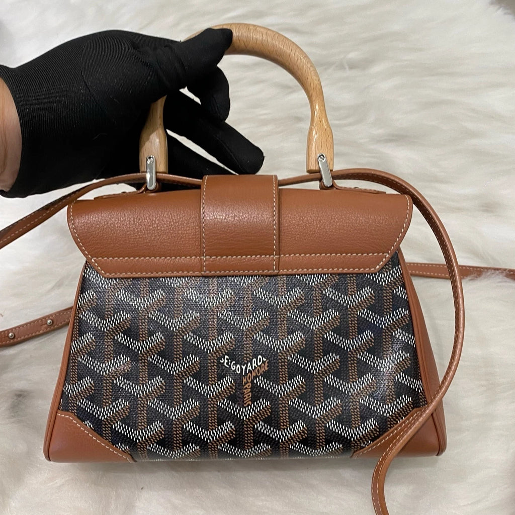 Goyard Mini Saigon Bag Brown Monogram Handbag Crossbody Classic Women
