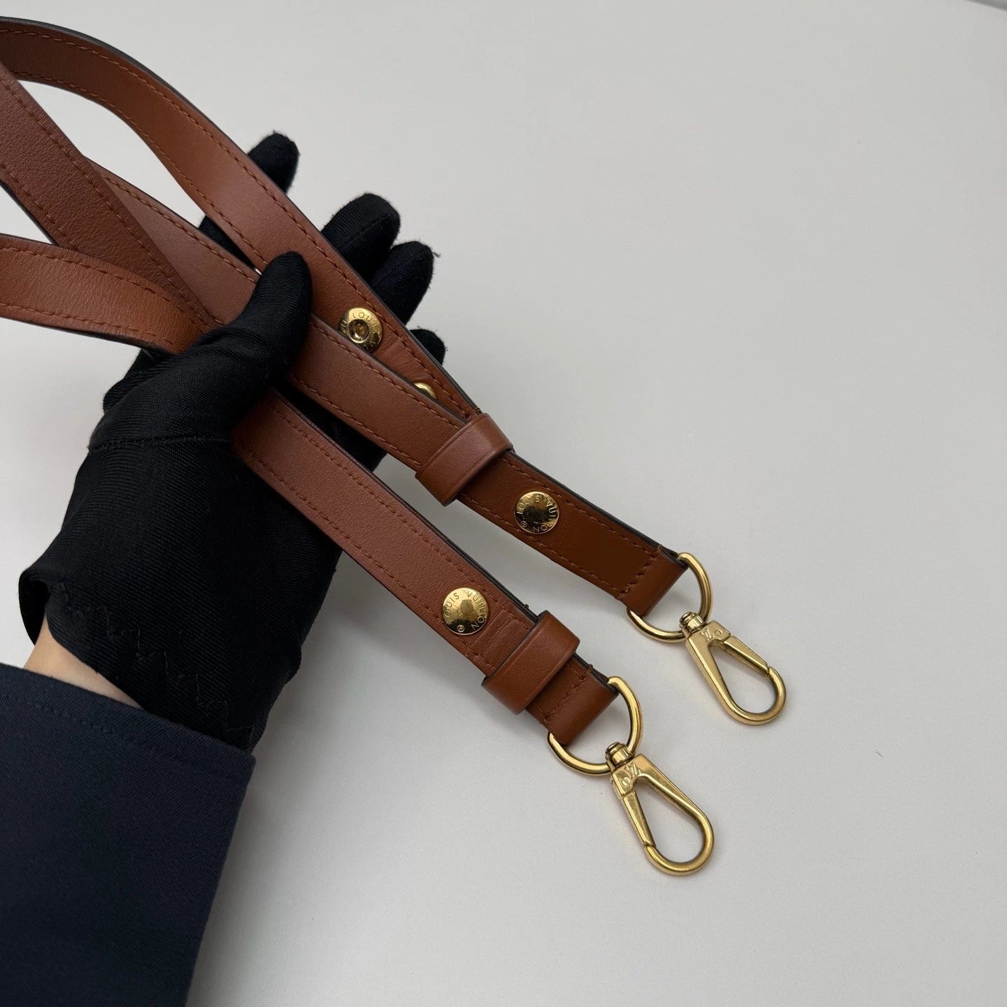 Louis Vuitton Dauphine PM Shoulder Bag Crossbody Brown Gold Excellent