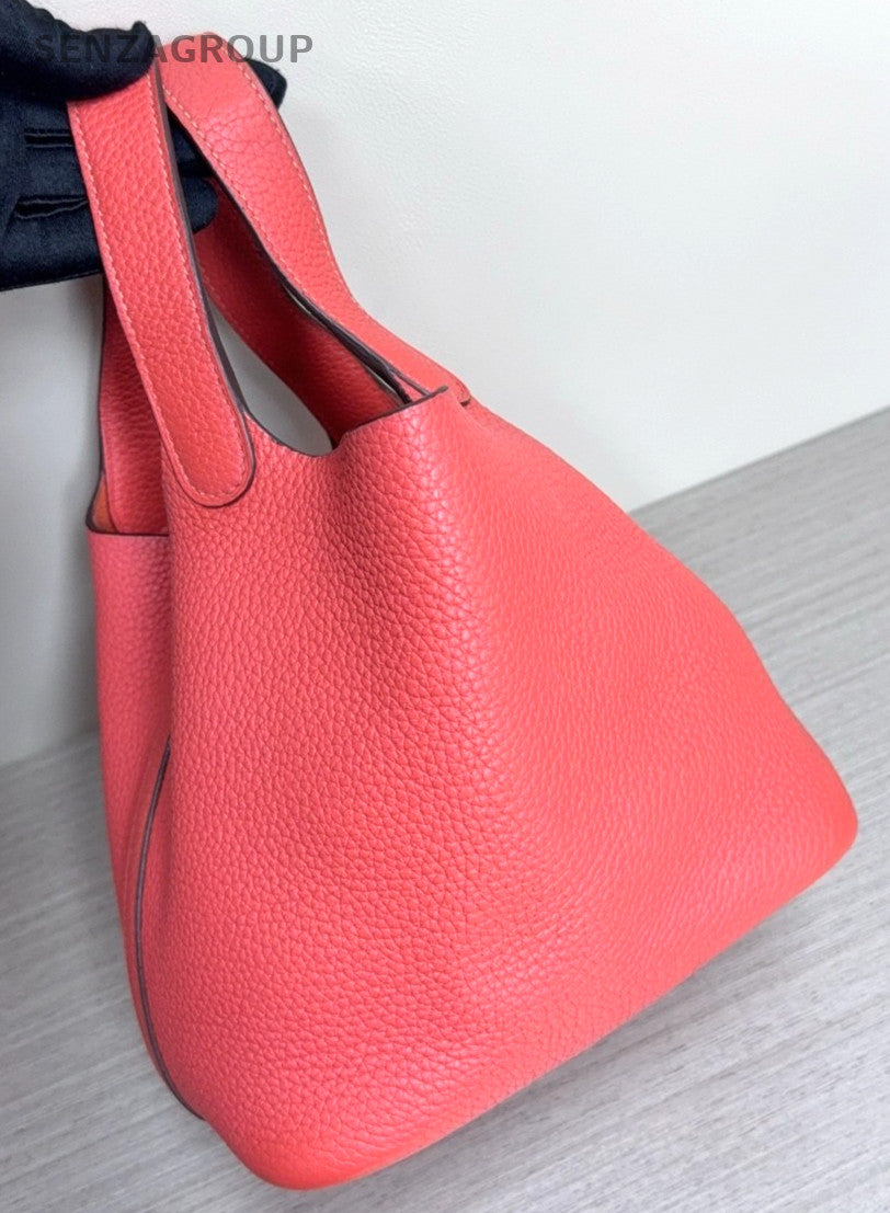 Hermes PicotinLock 18 Classic Top Handle bag Calfskin Pink
