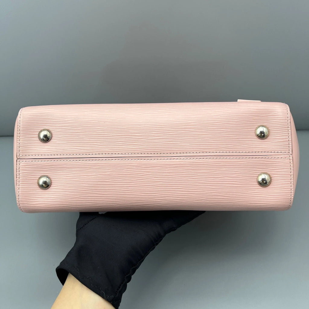 Louis Vuitton Cluny Epi Leather Pink Silver Top Handle Excellent