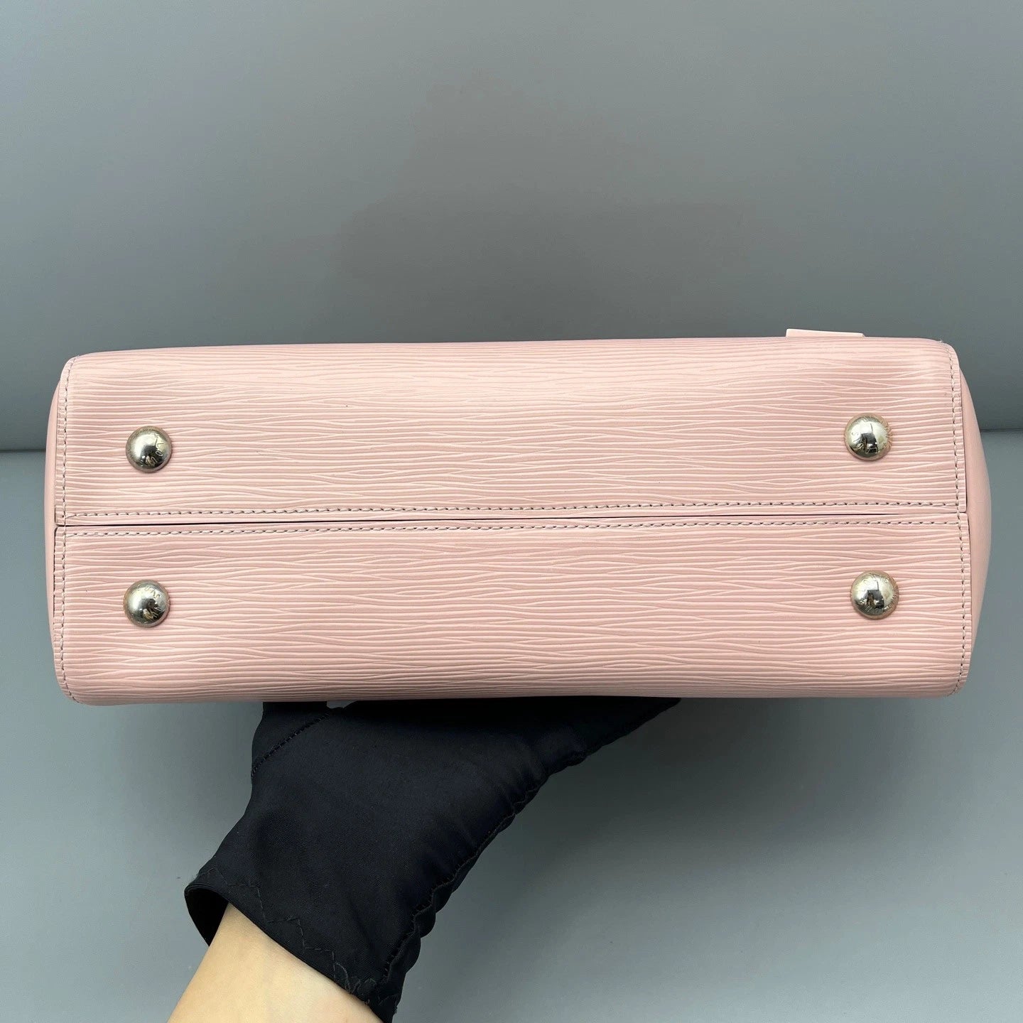 Louis Vuitton Cluny Epi Leather Pink Silver Top Handle Excellent