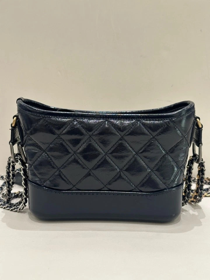 CHANEL Gabrielle Small Blue Crossbody Shoulder Bag For Women