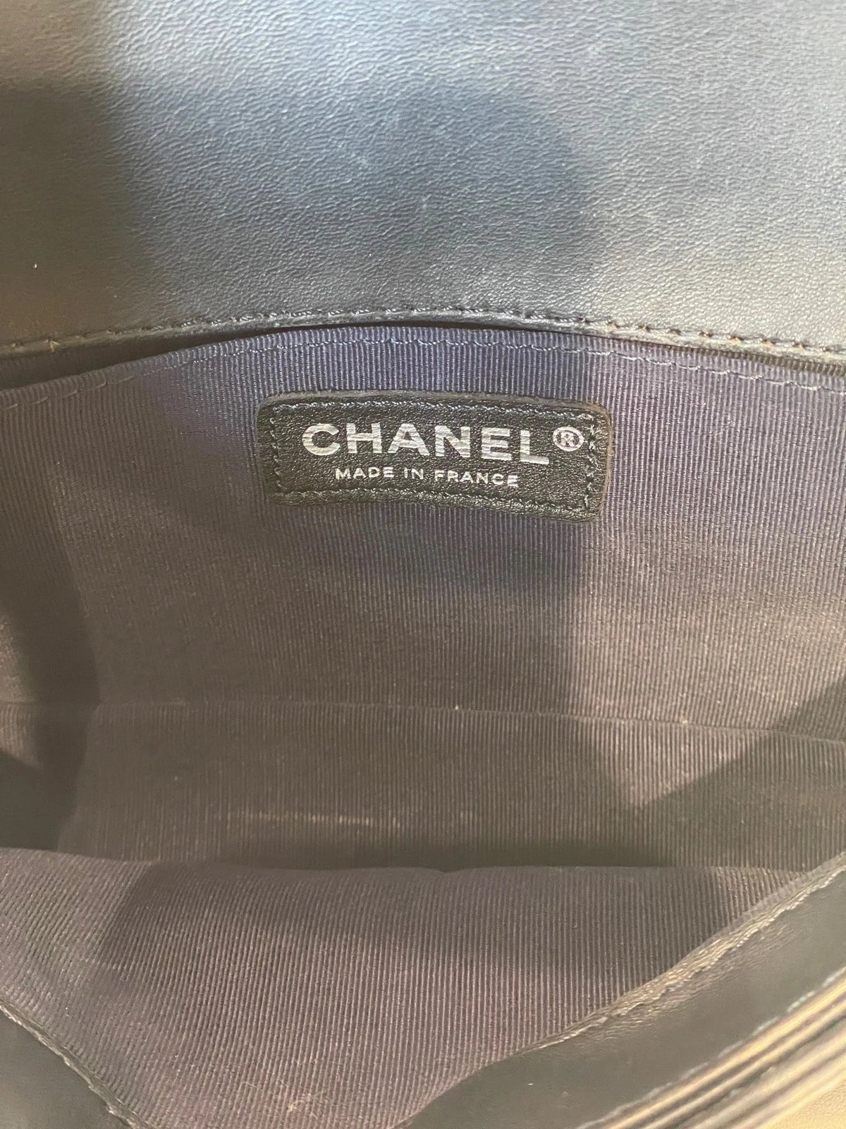 Chanel Leboy Chain Shoulder Bag Crossbody Blue Silver Women Classic Fashion