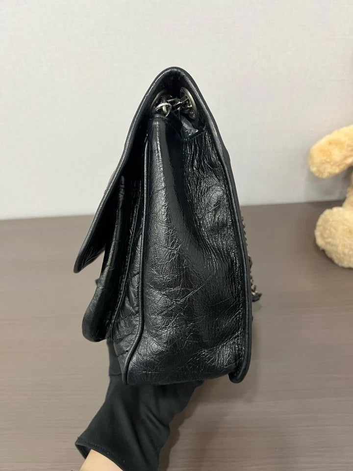 YSL Black Medium Niki Chain Shoulder Crossbody Bag For Women