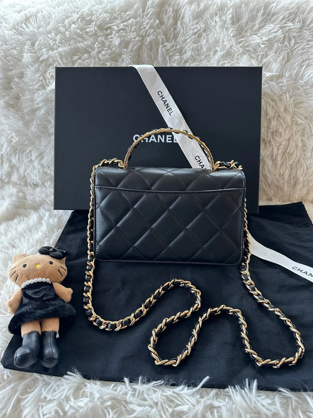 Chanel CF Mini Handle Leather Chain Bag For Women