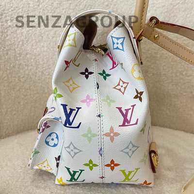 Louis Vuitton Monogram Multicolor Backpack White Gold Buckle