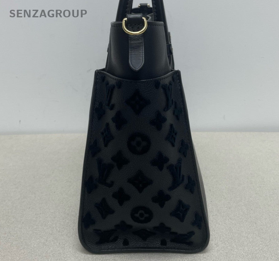 Louis Vuitton OnMySide 2Way Top Handle Bag Crossbody Black Gold Women Classic