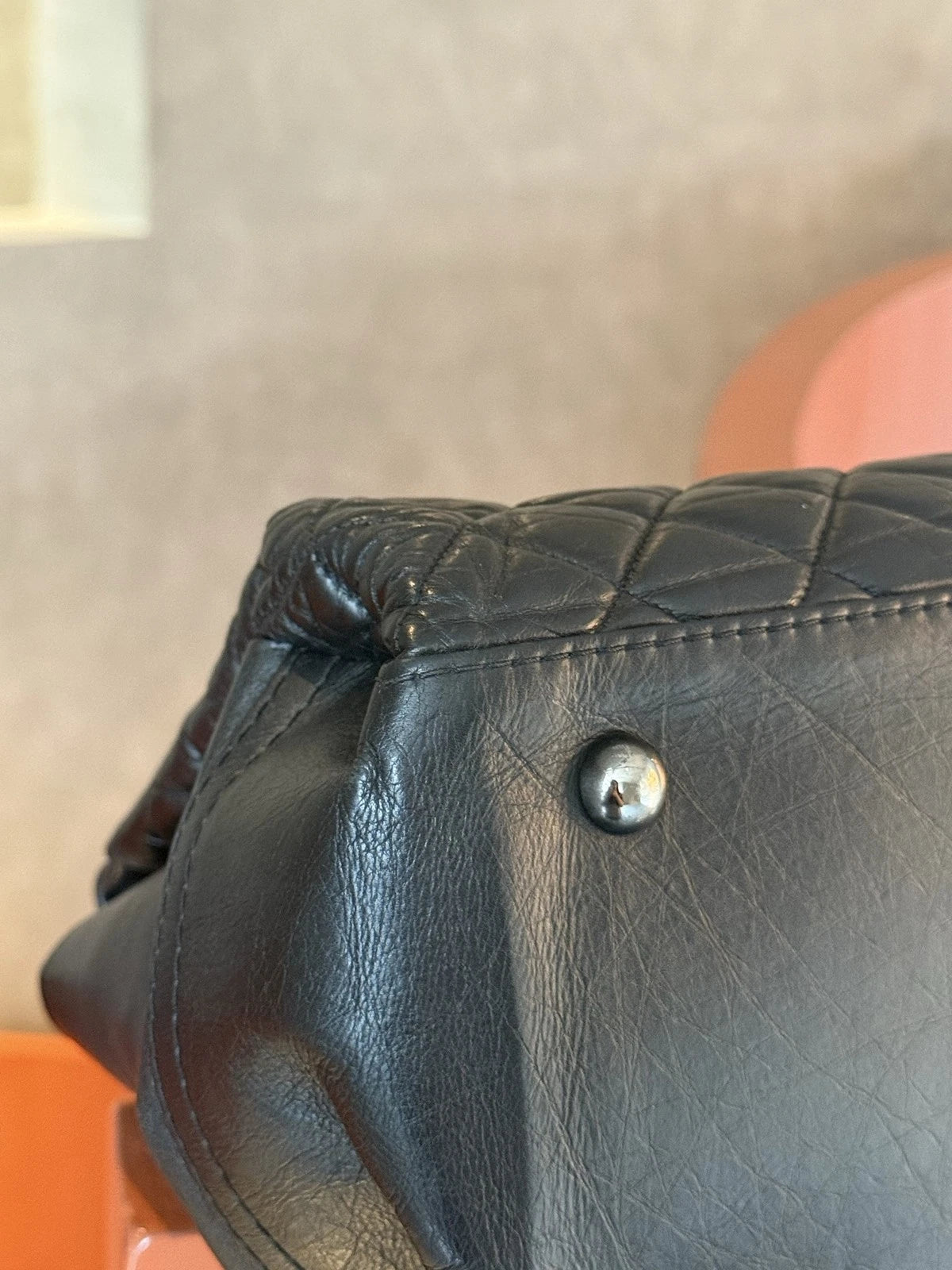 Chanel Matelasse Tote Shoulder Bag Black Women Classic
