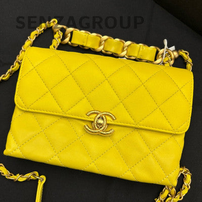 Chanel Quilted Leather Chain Handle Shoulder Crossbody Bag Women Fashion