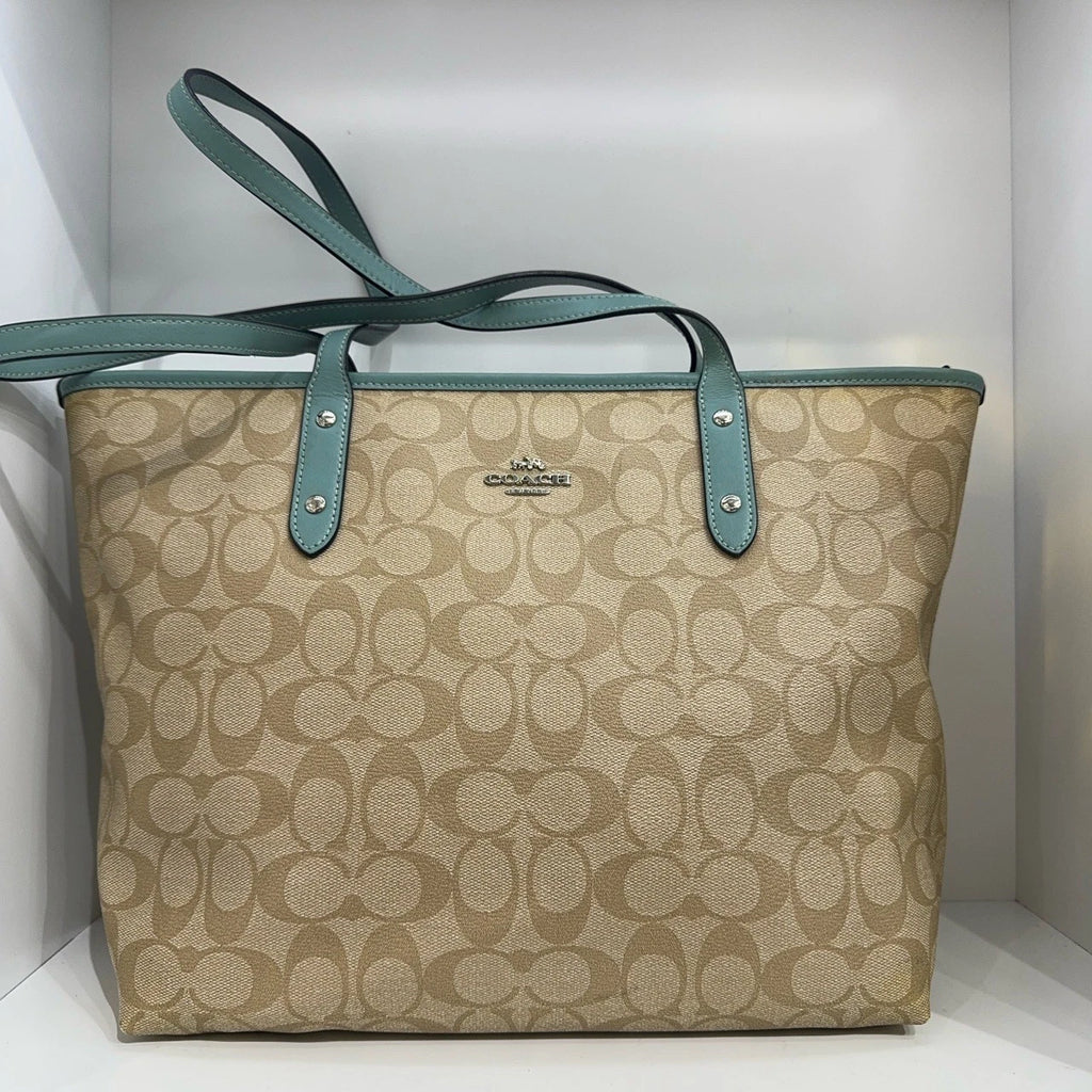 Coach City Zip Tote 30 Monogram Canvas Tote Bag For Women