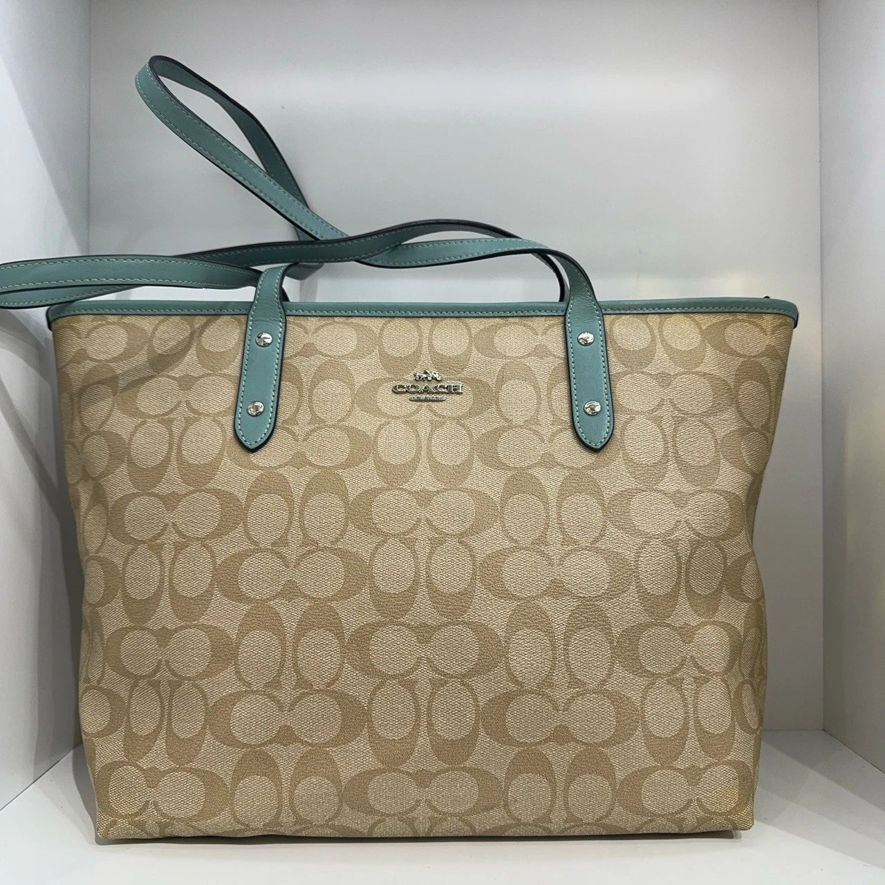 Coach City Zip Tote 30 Monogram Canvas Tote Bag For Women