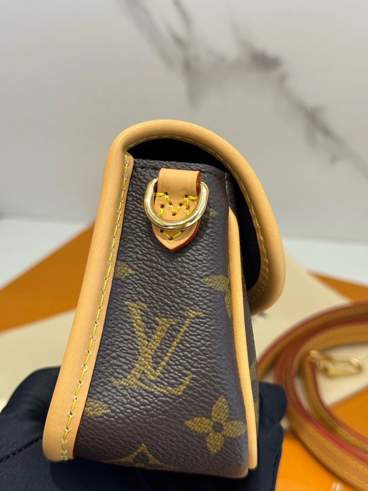 Louis Vuitton Canvas Monogram Nano Baguette Crossbody Women
