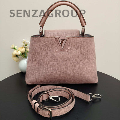 Louis Vuitton Capucines BB Pink Silver Handbag Shoulder Bag Classic Women