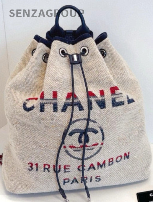 CHANEL Beach Series Bucket Backpack Drawstring Almost Brand NEW