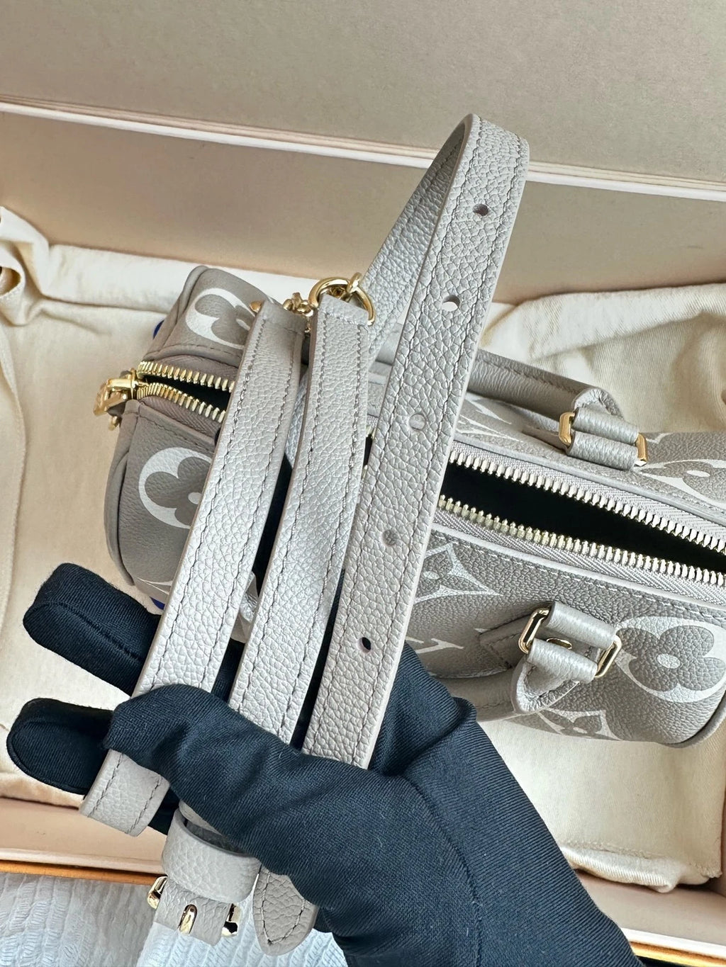 Louis Vuitton Speedy20 Gray Top Handle Excellent