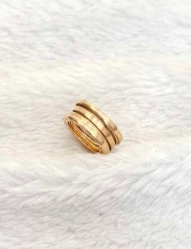 Authentic Bvlgari 18k Rose Gold B. Zero1 3 Band Ring EU51/US5.75