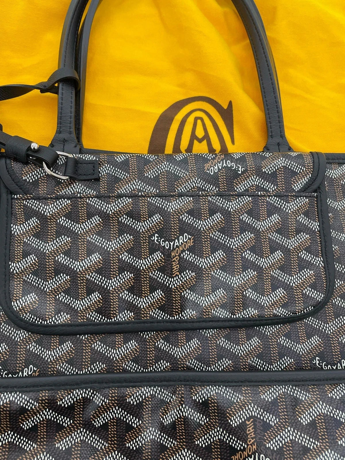 Goyard Black Canvas Tote Bag For Women