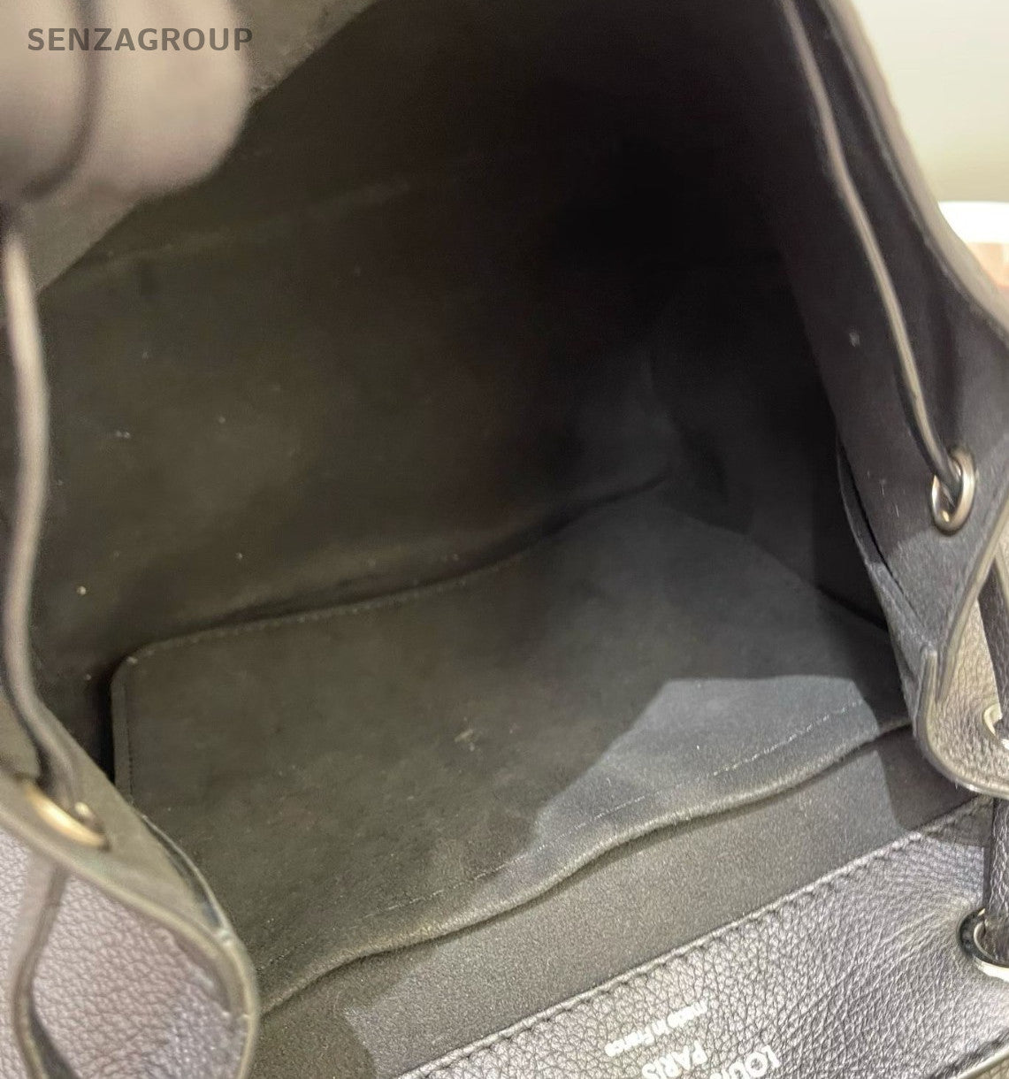 Louis Vuitton Lock Me Calfskin Backpack Black Silver Unisex Adults Classic