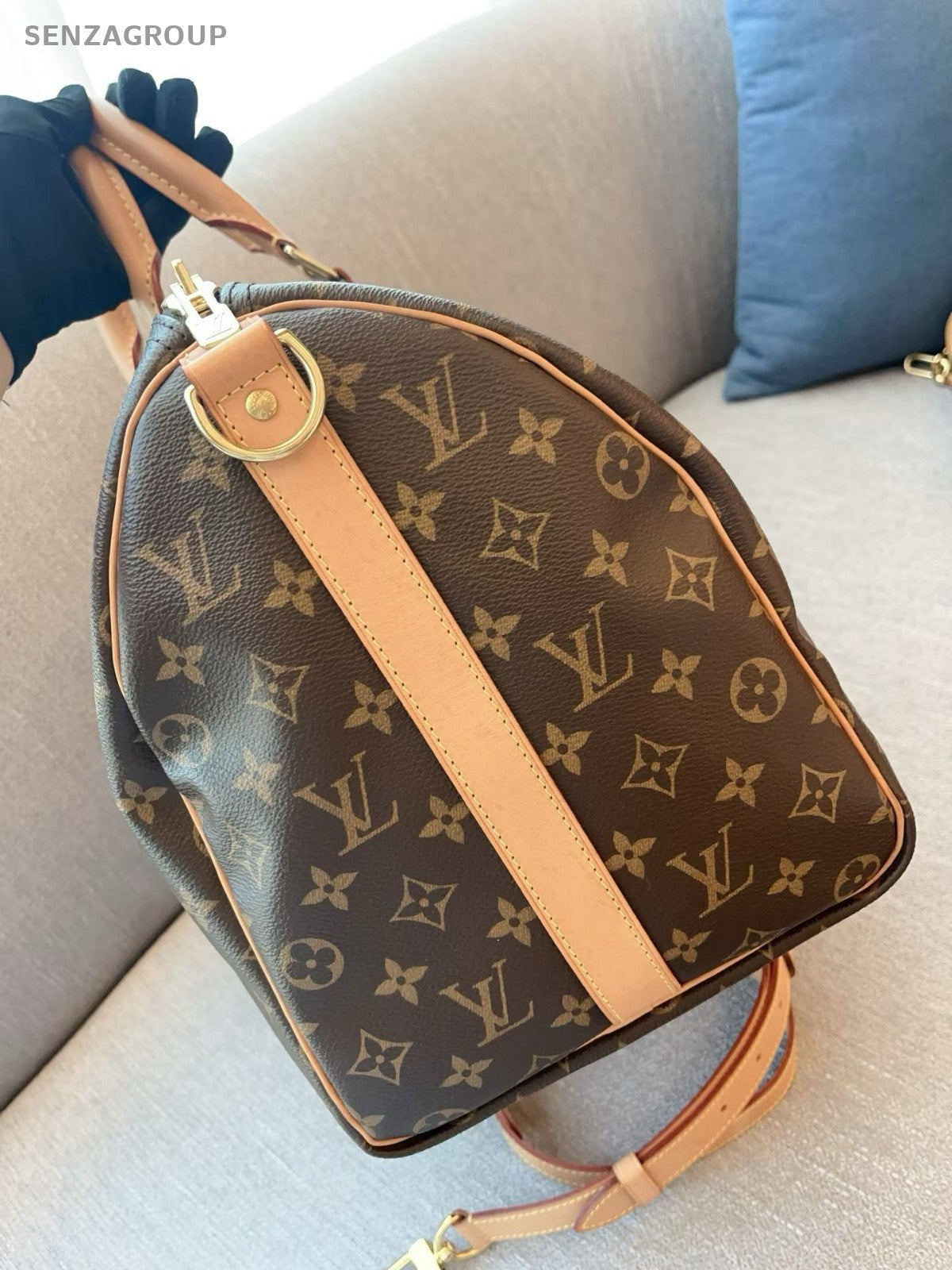 Louis Vuitton Keepall 45 Monogram 2WAY Shoulder Handbag Crossbody Brown
