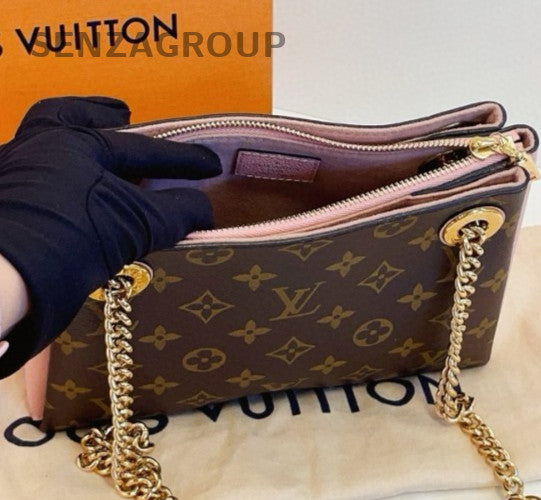 Louis Vuitton Surene BB Monogram Chain Shoulder Bag Crossbody Brown Pink Women