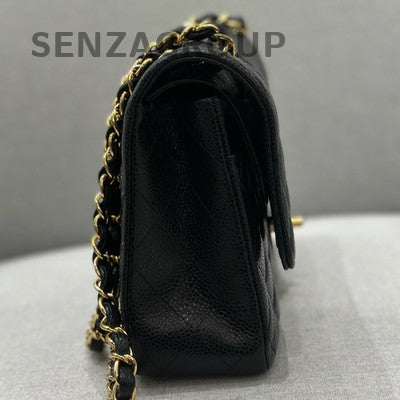 Chanel Classic Flap Medium Black Caviar Leather Chain Shoulder Bag