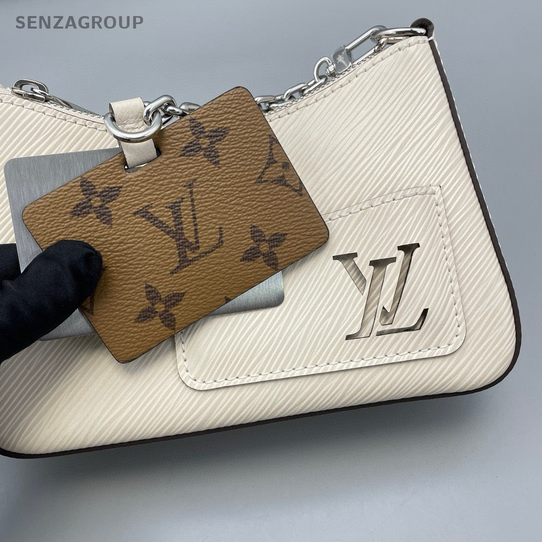 Louis Vuitton Marelle PM Cream White 2WAY Shoulder bag Women