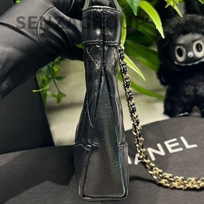 Chanel 24S Black Gold 31 Bag Nano Lambskin Chain Crossbody Bag