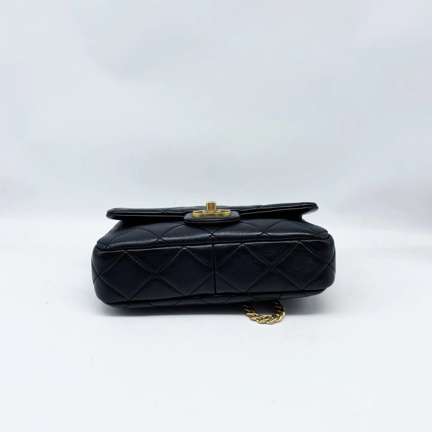 CHANEL Black CF Mini Lambskin Shoulder Crossbody Bag For Women