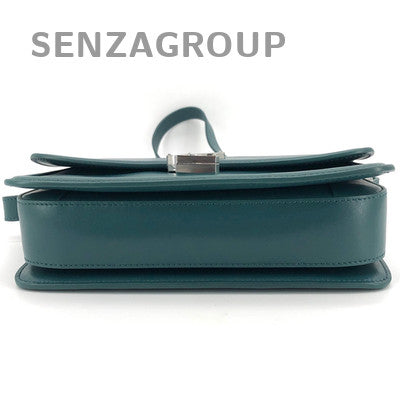 YSL Saint Laurent Solferino Medium Blue Silver Shoulder Bag Classic Women