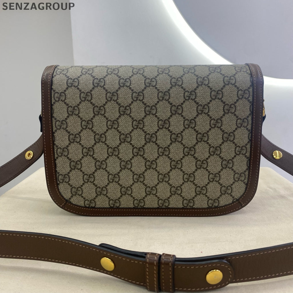 Gucci 1955 GG Supreme Horsebit Shoulder Crossbody Bag Unisex Classic