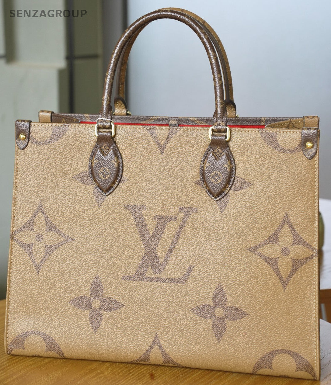 LOUIS VUITTON Monogram ONTHEGO MM Hand Bag Brown M45321 Chip Version