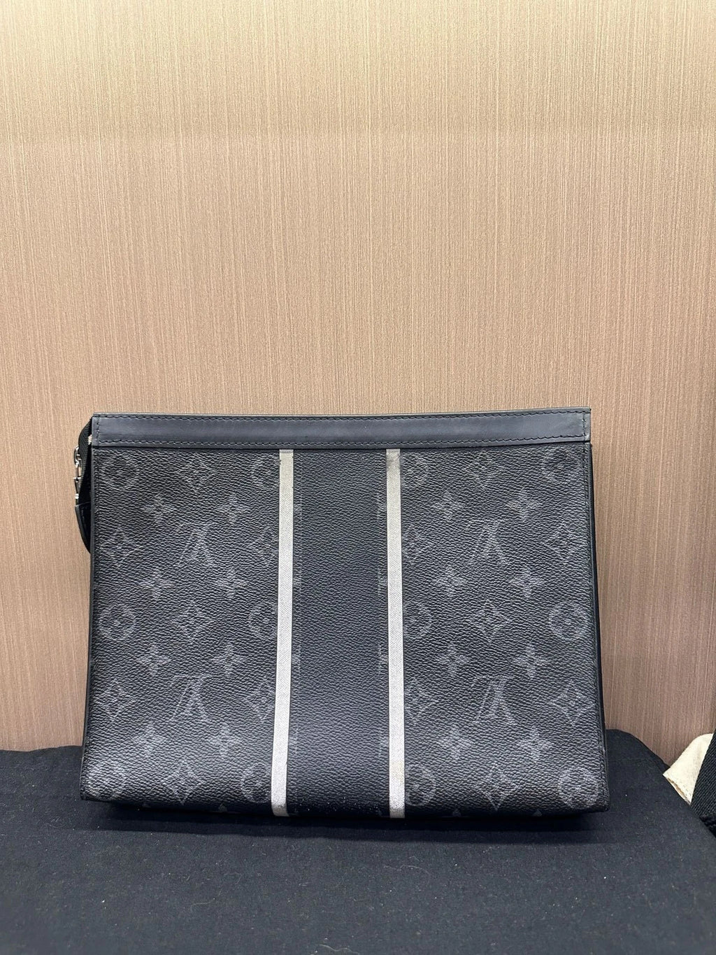 Louis Vuitton x Fragment Black Canvas Clutch For Women