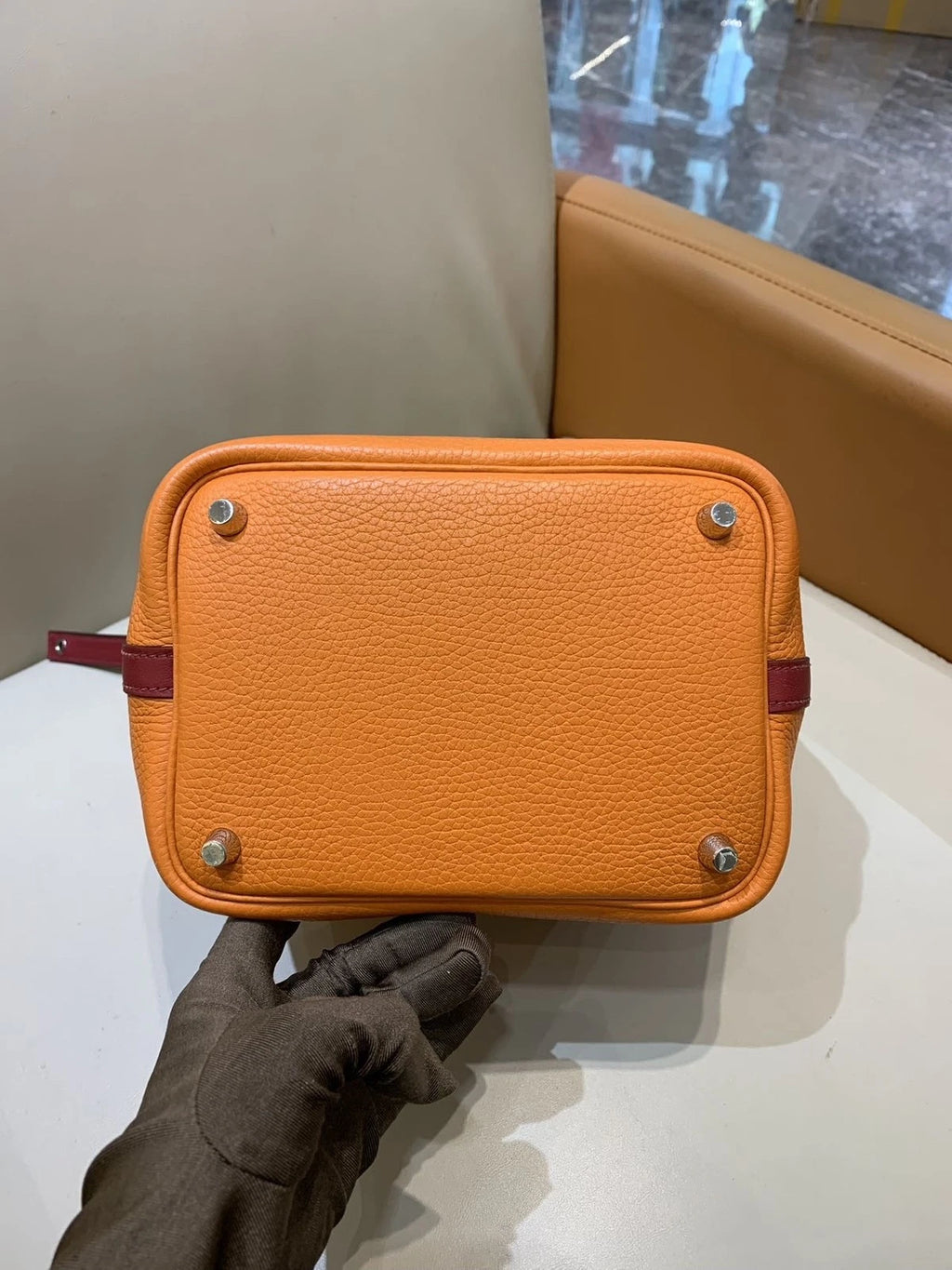 Hermes Picotin18 TC Leather Bicolor Bucket Bag For Women