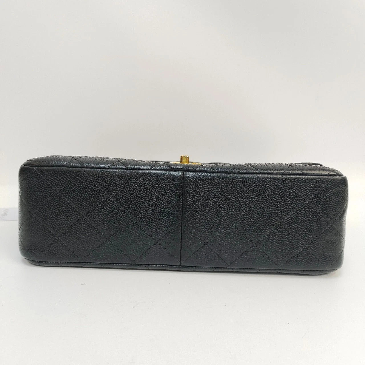 SJ0001 KY02382 Chanel CF Classic Flap Jumbo Caviar Leather Gold Hardware
