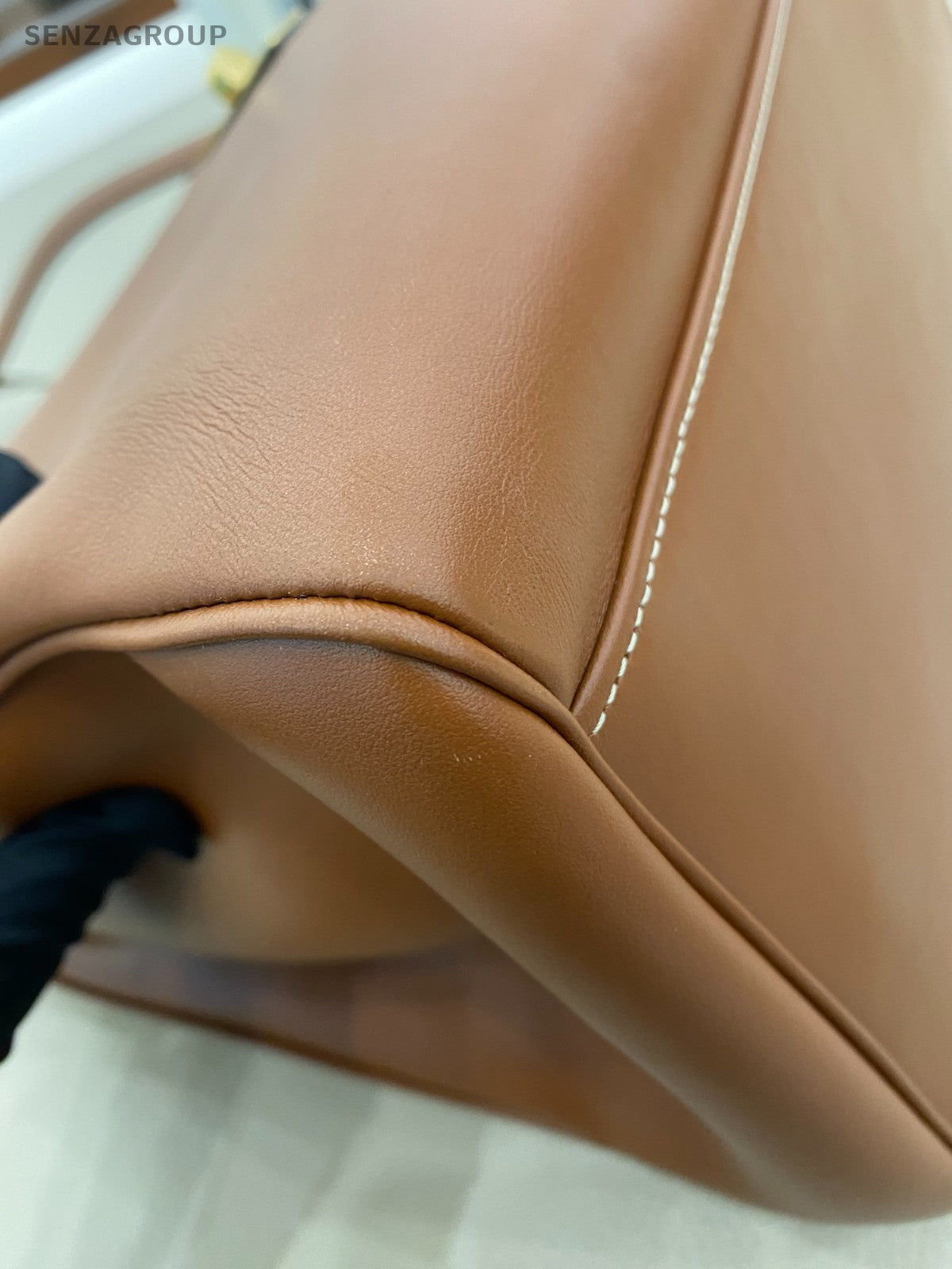 Celine Soft GM Shoulder Bag Brown Gold Unisex Adults Classic Designer