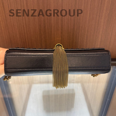Saint Laurent YSL Kate Tassel Black Gold Chain Shoulder Crossbody Bag