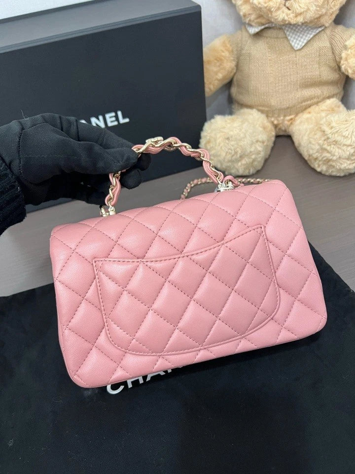 CHANEL Double CC Logo Handle CF Mini Crossbody Bag For Women
