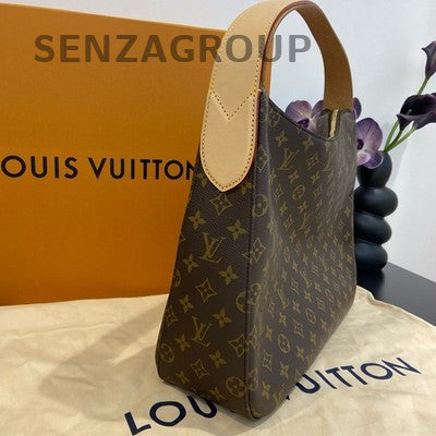 Louis Vuitton Monogram Slouchy Medium Tote Shoulder Bag Brown Classic Women