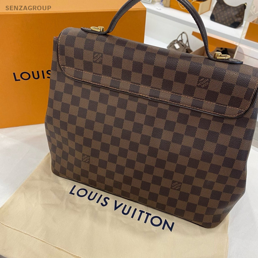 Louis Vuitton Damier Ebene Top Handle 2way Shoulder Handbag Brown