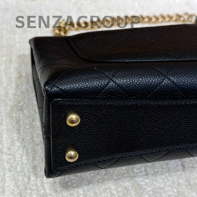 Chanel Quilted Black Gold Chain Shoulder Crossbody Bag Women Classic Fashion
