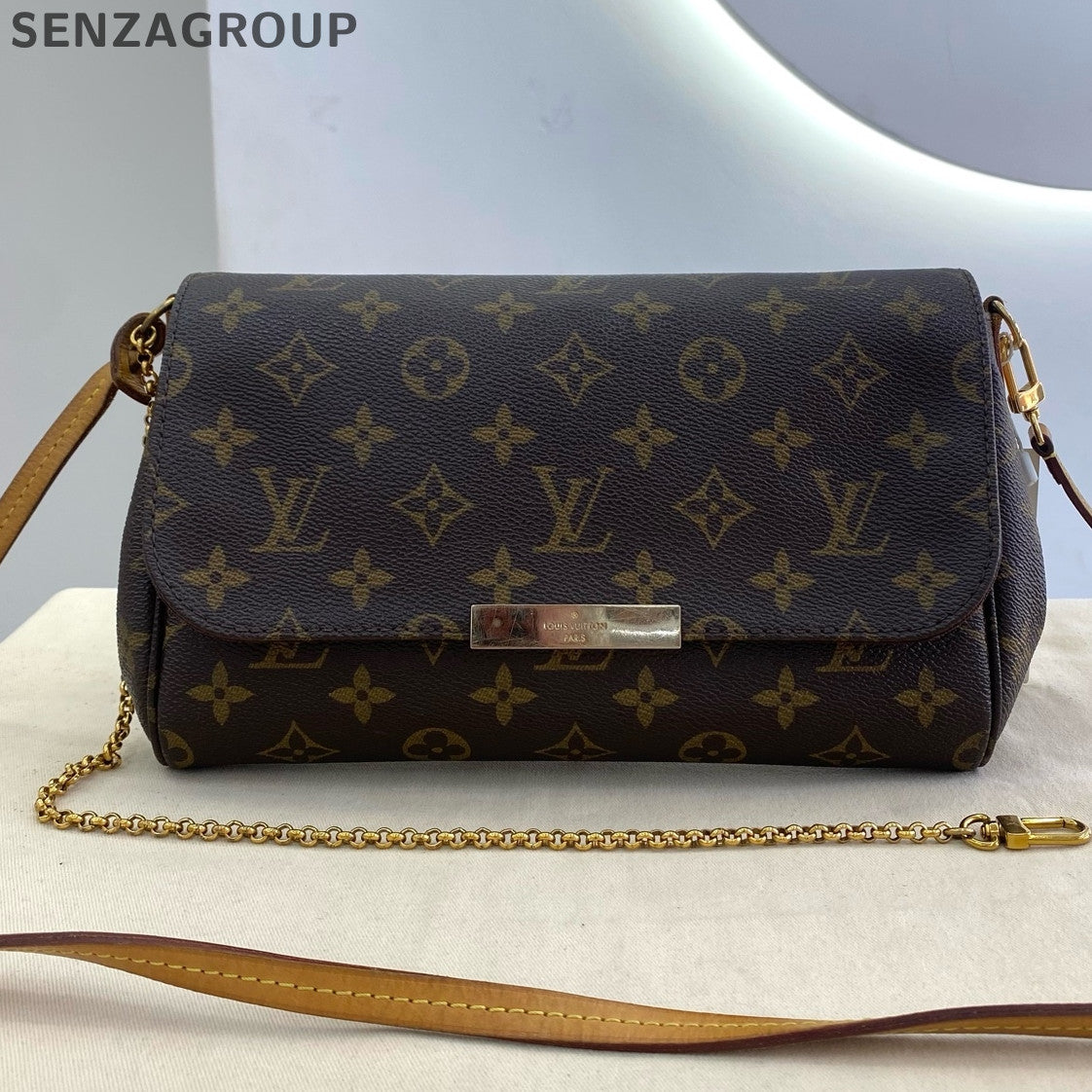 Louis Vuitton Monogram Shoulder Crossbody Bag Brown Classic Women's