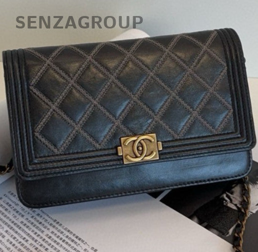 CHANEL Leboy woc Black gold Shoulder bag Crossbody