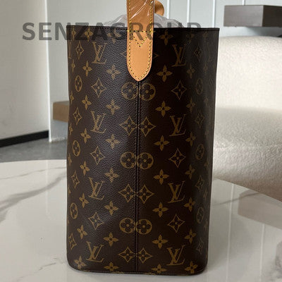 Louis Vuitton ALL IN Large Monogram Shoulder Bag Brown Gold Clasp